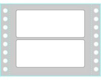 Etichette adesive a modulo continuo TAB 1 - in carta - corsia singola - permanenti - 89 x 36,2 mm - 8 et/fg - 500 fogli - bianco - Tico
