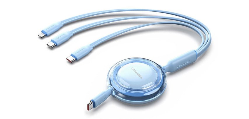 Vention TRKSBE cable USB USB 2.0 1,1 m USB C USB C/Lightning 100 W Azul