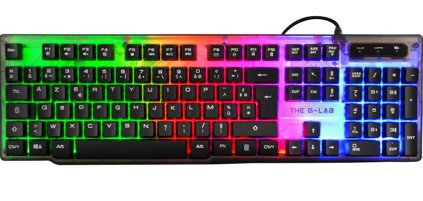 The G-Lab Keyz Neon teclado Juego USB QWERTY Español Negro