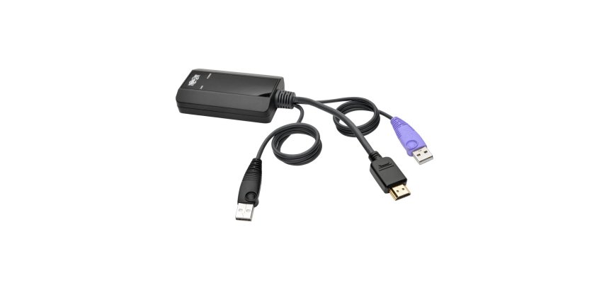 Tripp Lite B055-001-UHD câble kvm Noir, Violet