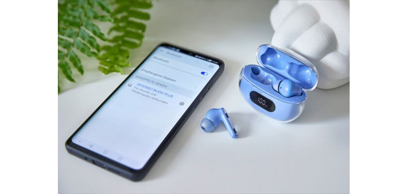 Intenso T315AE Headset True Wireless Stereo (TWS) In-ear Calls/Music/Sport/Everyday USB Type-C Bluetooth Blue