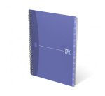Répertoire Oxford office Essentials A4 ligné 7mm 180 pages reliure spirale couverture carte coloris assortis