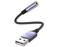 DLH DY-AD5460 câble audio 0,13 m USB Type-A Noir, Gris