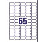 Etiquette avery fluorescente laser jaune 38,1 x 21,2mm     boite de 1625