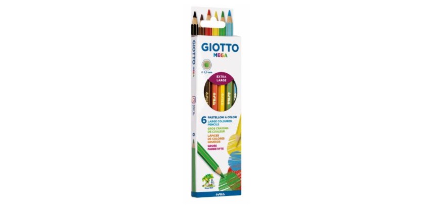 Giotto F225800 pastello colorato Colori assortiti 6 pz