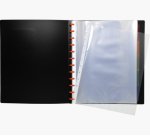 Protège-documents à anneaux avec pochettes détachables - 60 vues Exactive - A4 - Noir