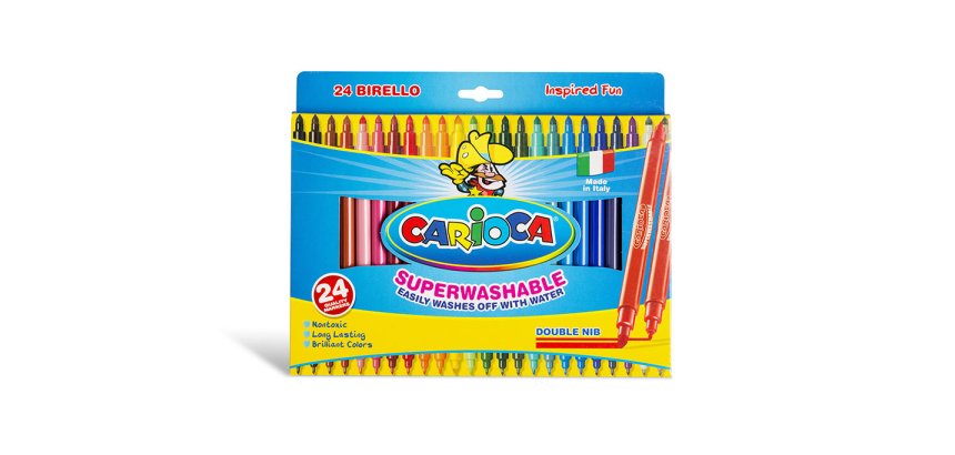 Carioca Birello felt pen Fine/Medium Multicolour 24 pc(s)