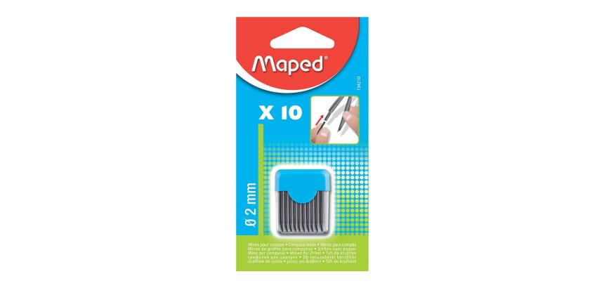 Mine maped compas 2mm hb étui 10 unités