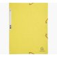 Chemise 3 rabats & élastique, en carte lustrée 5/10e, 400gr. Format 24x32cm. Jaune Citron