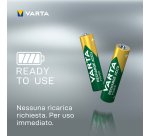 Varta Recharge Accu Power AAA 1000 mAh Blister da 4 (Batteria NiMH Accu Precaricata, Micro, ricaricabile, pronta all'uso)