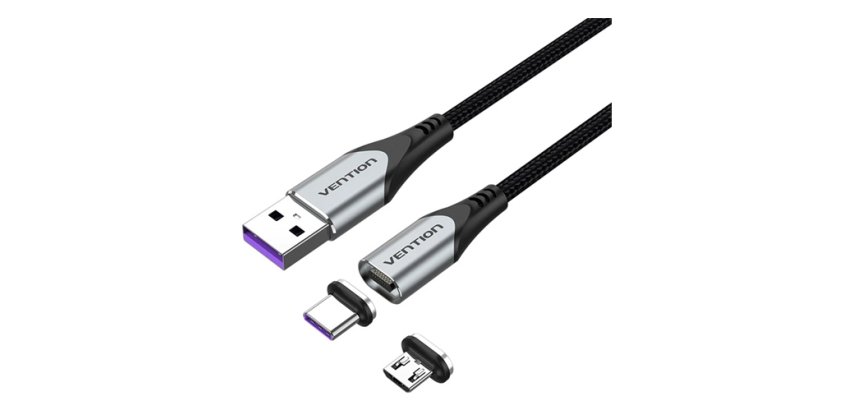 Vention CQNHD cable USB USB 2.0 0,5 m USB A USB C/Micro-USB B 0,48 Gbit/s Negro