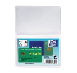Etui 4 cartes  8,5X5,4 PVC 20/100ème incolore