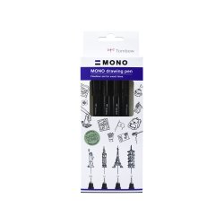 Tombow Feutre fin MONO drawing pen 'Fine Set', set de 4