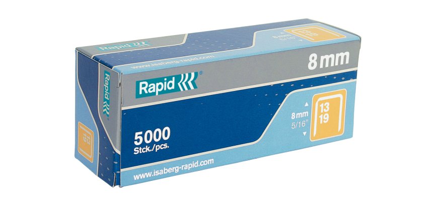 Agrafe Rapid 13/8 galvanisée - Boîte de 5000