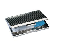 étui de cartes de visite chromé, argent brillant