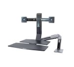 Ergotron WorkFit -A, Dual 55,9 cm (22") Bureau Noir