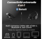 T'nB ACTIVLIGHT casque Avec fil &sans fil Arceau Business/Everyday USB Type-C / USB Type-A Bluetooth Noir