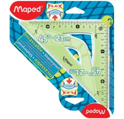 Équerre maped flex 45 degrés graduée 21cm incassable