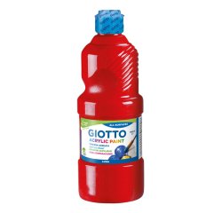 Giotto Acrylic Paint 500ml red