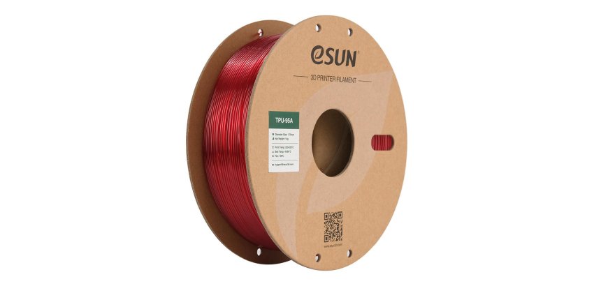 eSUN TPU-95A Thermoplastic Polyurethane (TPU) Red 1 kg