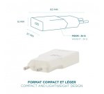 Mobilis 020025 chargeur d'appareils mobiles Universel Blanc Secteur Charge rapide Intérieure