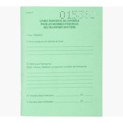 Livret individuel de contrôle p/ conducteur & convoyeur de transport routier 5070E