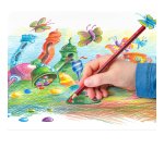 Crayons de couleur staedtler noris  187 triangulaires en   bois coloris assortis etui de 24