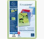 Protege documents exacompta a4 kreacover polypro semi     rigide 24x32 cm 60 vues lisse coloris assortis
