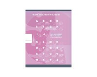 Cahier Travaux Pratiques Écriture piqué 8000 CARTE 17x22 cm 32 pages ligne 18 mm/uni 90 g - Rose