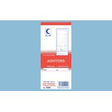 Bloc addition elve papier autocopiant 102x235mm 50 duplis avec numéro