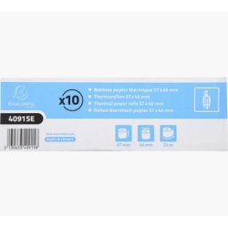 Bobine carte bancaire 57 x 46 x 12mm, 24 mètres, papier thermique 1 pli 55g