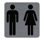 Plaque de signalisation 'Toilettes Dame/Homme'