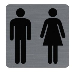 Plaque de signalisation 'Toilettes Dame/Homme'