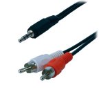 MCL MC720GE-1.5M câble audio 1,5 m 3,5mm 2 x RCA Noir, Rouge, Blanc