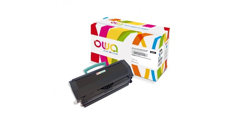 Toner remanufacturé OWA - standard - Noir - pour LEXMARK E260A21E, DELL 593-10336, IBM 39V3202, 39V3713, OLIVETTI B0960