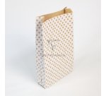 Sach.x50 poch. Kraft, GF pois fond blanc - Blanc