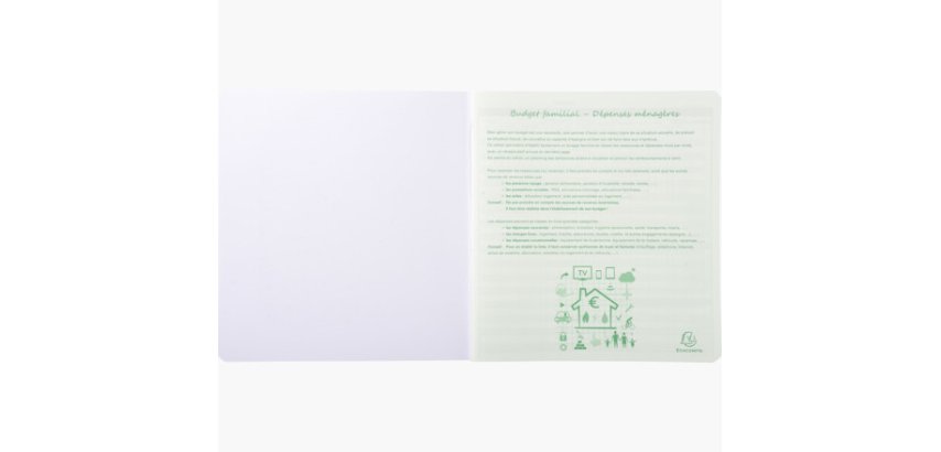 Piqûre de comptabilité et organisation familiale 27x25cm - Budget dépenses ménagères 56 pages