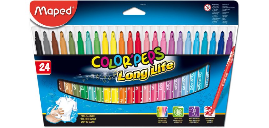 Feutre COLOR'PEPS Long Life 2, étui carton de 24