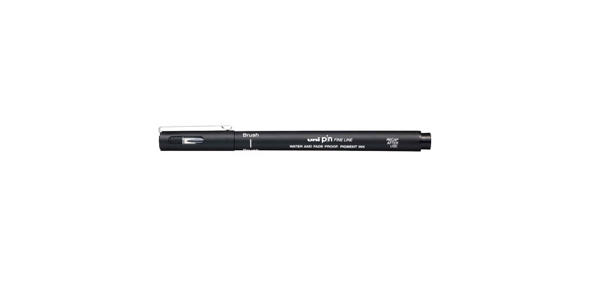 Uni-Ball Pin Brush fineliner Black 1 pc(s)