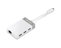 Trendnet TUC-ETGH3 base para portátil y replicador de puertos USB 3.2 Gen 1 (3.1 Gen 1) Type-C Gris, Blanco