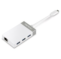 Trendnet TUC-ETGH3 base para portátil y replicador de puertos USB 3.2 Gen 1 (3.1 Gen 1) Type-C Gris, Blanco