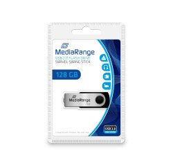 MediaRange MR913 USB Flash Drive 128 GB USB Type-A 2.0 Black, Silver