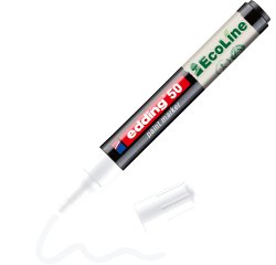 Marqueur edding 50 ecoline peinture base eau pointe      ogive 2/3mm coloris blanc