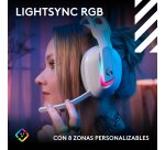 Logitech G Auriculares inalámbricos Astro A20 X LIGHTSPEED para gaming para PS5, Xbox, Switch y PC con PLAYSYNC AUDIO de dos sistemas, Bluetooth, RGB LIGHTSYNC y micrófono con varilla de 48 kHz, Blanco