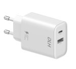 DLH Chargeur secteur 1x USB-C 20W & 1x USB-A 12W