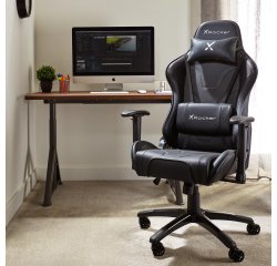 X Rocker 2021032 Siège pour jeu vidéo Fauteuil de gaming Siège rembourré Noir