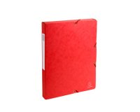 Boite de classement Exabox Dos 25mm Carte lustrée - A4 - Rouge