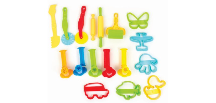 Lot accessoires de modelage gros modeles graine creative  17 pieces coloris assortis