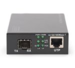 Digitus Convertitore multimediale Gigabit PoE, RJ45 / SFP, PSE