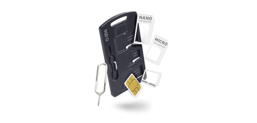 SBS Adaptateur de voyage Kit adaptateurs carte SIM-NANO/MICRO-MICRO/NORMAL